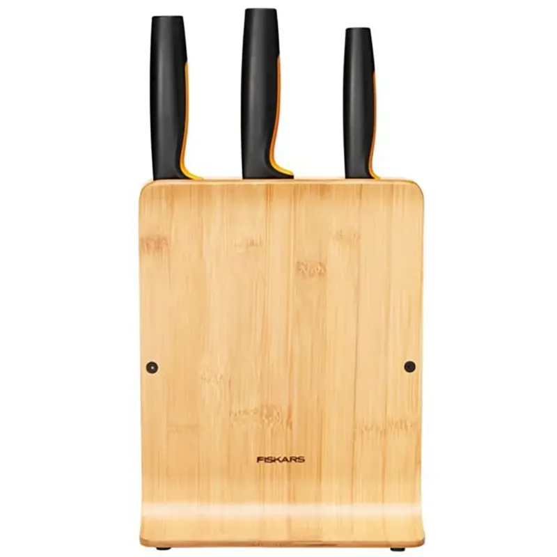 FF Knife block bamboo 3 knives - Messenblok by Fiskars in Donker bamboe – product photo 3 of 5