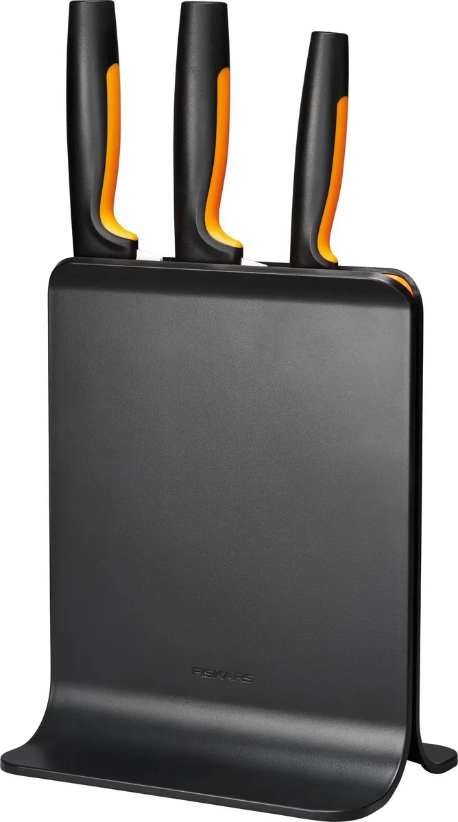 FF Knife block plastic 3 knives - Messenblok by Fiskars in Black – product photo