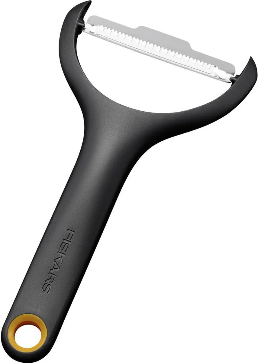 Fiskars 1079909 FF Julienneschäler, Y-Schäler voor fijne groentetestbanden, zwenkbaar lemmet van Fiskars in Kleurloos – productfoto