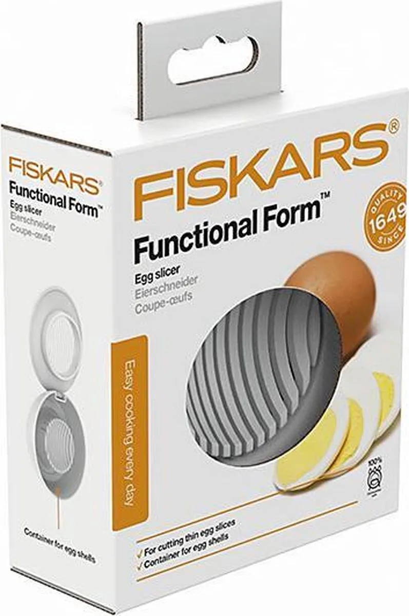 Fuctional Form Eiersnijder van Fiskars in Wit, Oranje – productfoto