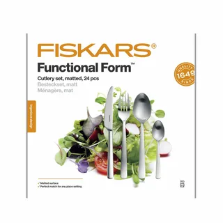 Functional Form - Bestekset - 24-Delig - Mat Roestvrij Staal - Ergonomisch von Fiskars in Mat, Roestvrij Staal – Produktfoto 1 von 3