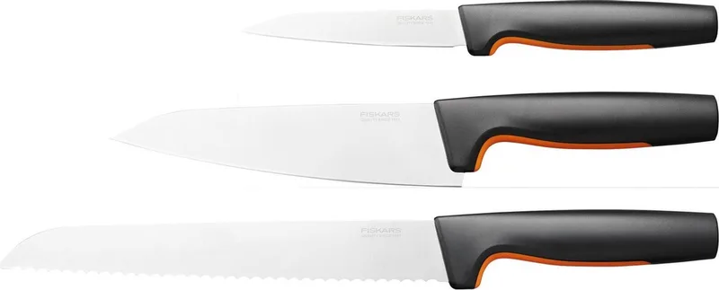 Functional Form Messenset - Keukenmessen - Softtouch Antislipbekkleding - 3-delig by Fiskars in Black – product photo 1 of 5