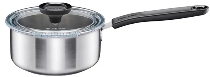 Functional Form stalen steelpan 1,5L met deksel by Fiskars in Black – product photo