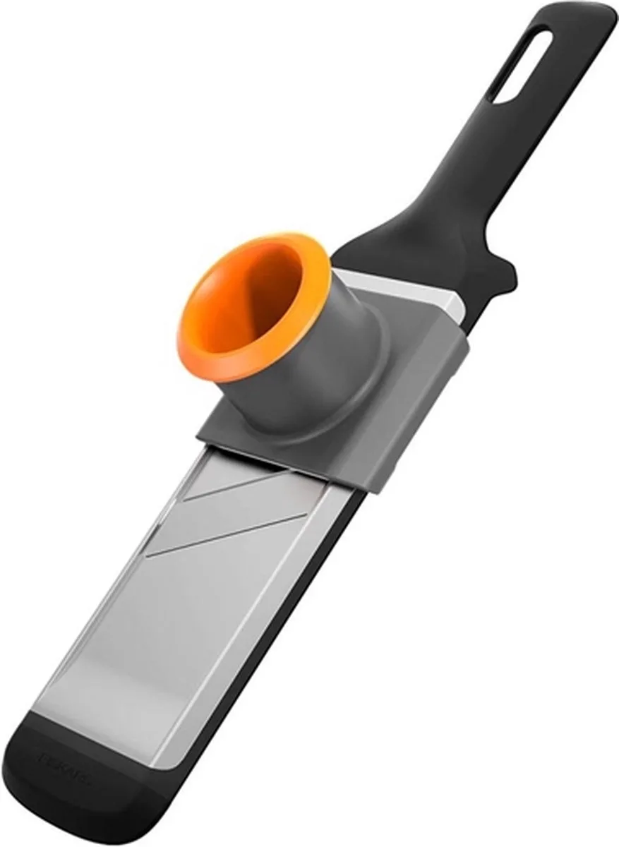 Groentesnijder - Mandoline Vaatwasserbestendig - Vingerbescherming - RVS van Fiskars in Zwart – productfoto