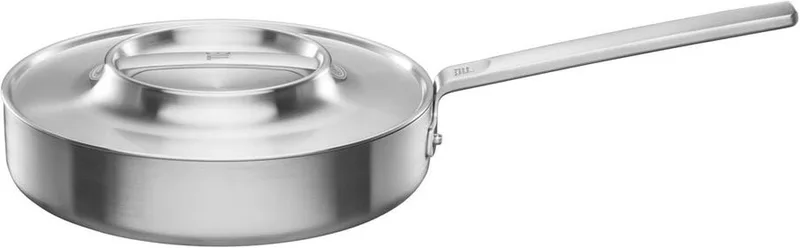 Hapjespan Norden Staal - Hapjespan met Deksel - 26 cm - Ceratec™ Antiaanbaklaag - Pan voor alle Kookplaten von Fiskars in Rvs – Produktfoto
