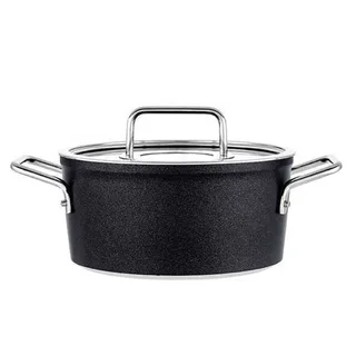 Adamant Kookpan - 18 cm – Aluminium Pan met Glasdeksel & Krasbestendige Antiaanbaklaag de Fissler en Noir – photo produit 3 sur 6