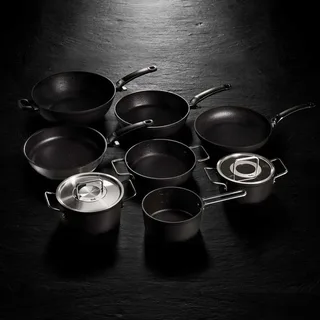Adamant Kookpan - 18 cm – Aluminium Pan met Glasdeksel & Krasbestendige Antiaanbaklaag de Fissler en Noir – photo produit 6 sur 6