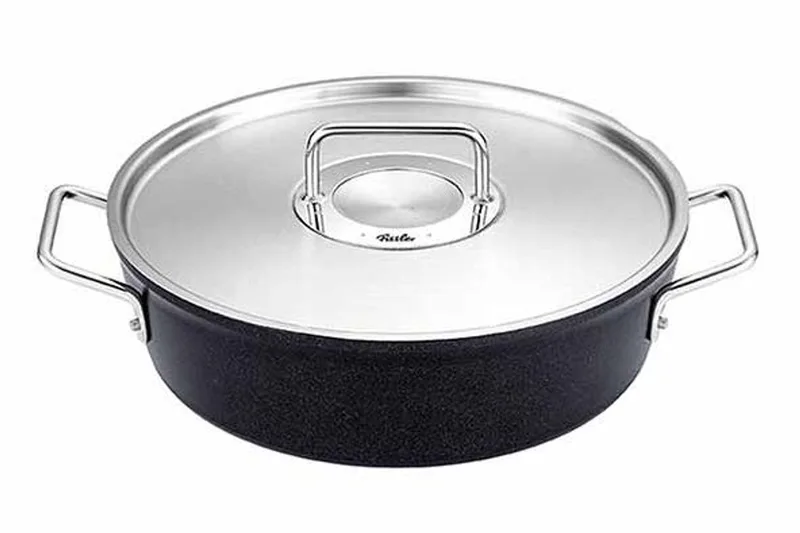 Adamant Kookpot D28cm 4,3l Rvs Deksel - Alle Vuren by Fissler in Anthraciet – product photo 1 of 3