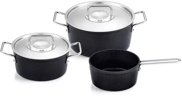 Adamant® - Pannenset met RVS Deksel – 3-delig - 18,20,24 cm