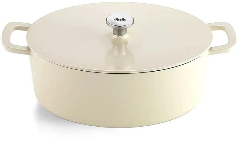 Moments Collection - Braadpan Ovaal - 33cm - Ivory White by Fissler in White – product photo