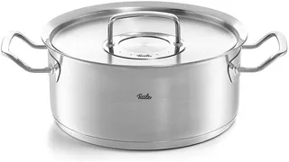 Original-Profi Collection - Lage Kookpan met RVS Deksel - Elke Warmtebron - 24cm - RVS by Fissler in Rvs – product photo 3 of 5