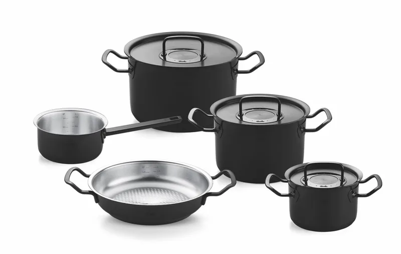 Original-Profi Collection® Shadow Line 5 delig set pannenset by Fissler in Black – product photo 1 of 5