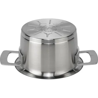 Phi Collection kookpan met Downdraft Glasdeksel 16cm von Fissler in Silber – Produktfoto 3 von 3