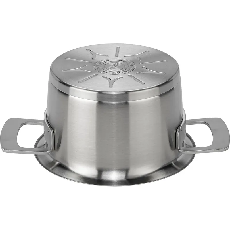 Phi Collection kookpan met Downdraft Glasdeksel 16cm von Fissler in Silber – Produktfoto 3 von 3