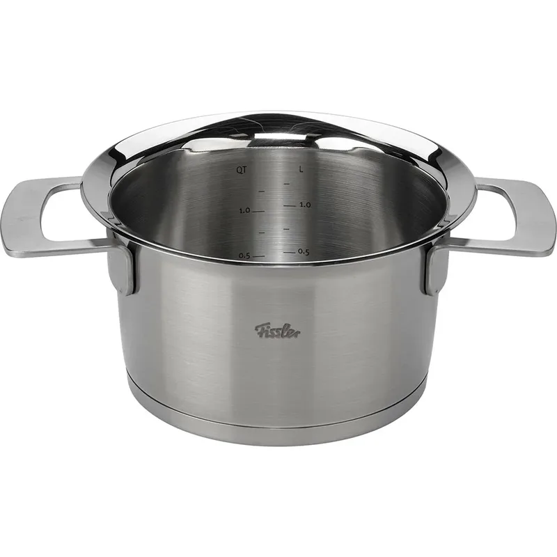 Phi Collection kookpan met Downdraft Glasdeksel 16cm von Fissler in Silber – Produktfoto 2 von 3