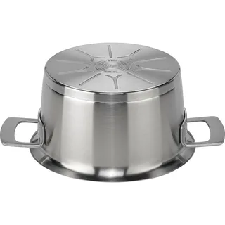 Phi Collection kookpan met Downdraft Glasdeksel 20 cm von Fissler in Silber – Produktfoto 3 von 3