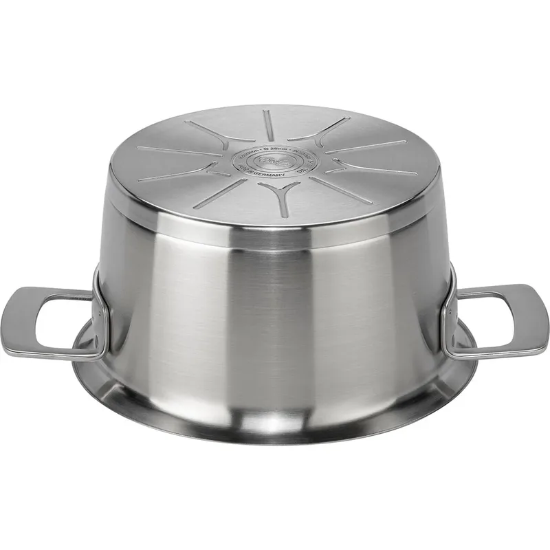 Phi Collection kookpan met Downdraft Glasdeksel 20 cm von Fissler in Silber – Produktfoto 3 von 3