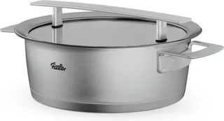 Phi Collection Lage Kookpan met Downdraft Glasdeksel 20 cm by Fissler in Silver – product photo 1 of 3