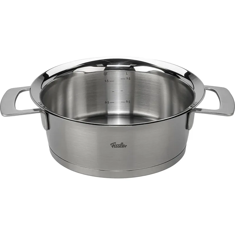 Phi Collection Lage Kookpan met Downdraft Glasdeksel 20 cm by Fissler in Silver – product photo 2 of 3