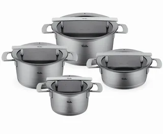 Phi Collection Pannenset met Glasdeksels - 4-delig by Fissler in Rvs – product photo 1 of 5