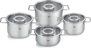 Pure Collection Pannenset met glazen deksel - 4 delig de Fissler en Argent – photo produit 1 sur 5