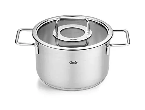 Pure Collection Pannenset met glazen deksel - 4 delig de Fissler en Argent – photo produit 4 sur 5