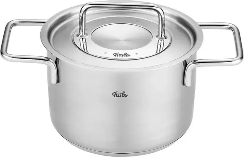Pure Kookpan Laag met Rvs Deksel - Ø 16cm - 2,1L von Fissler in Silber – Produktfoto