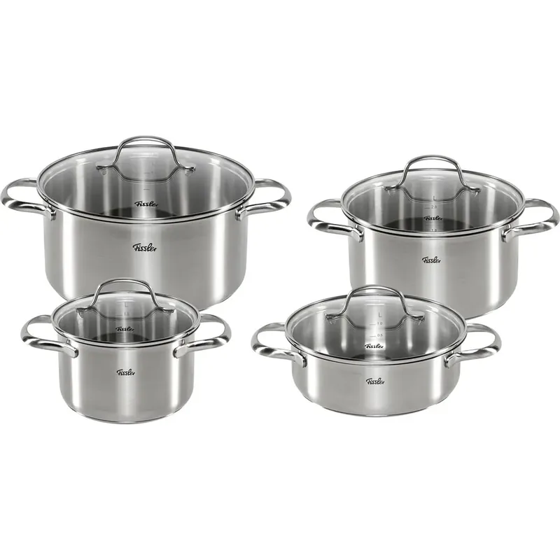 San Francisco Pannenset 4-delig by Fissler in Silver – product photo 2 of 6