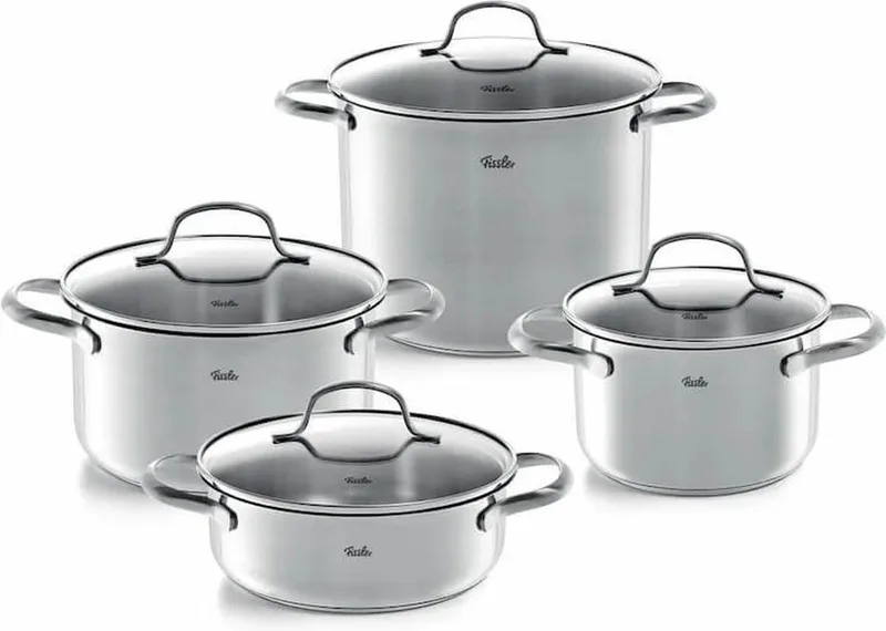 San Francisco Pannenset 4-delig by Fissler in Silver – product photo 1 of 6