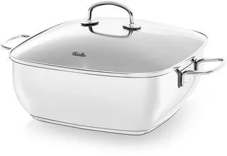 Secural Braadpan - met Antikleeflaag - Vierkant - met Glasdeksel, 28x28cm von Fissler in Rvs – Produktfoto 1 von 2