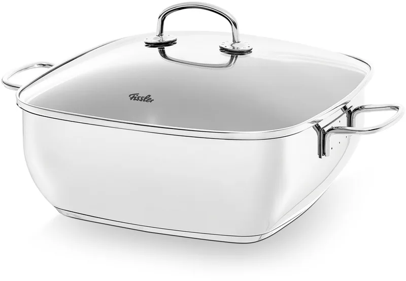 Secural Braadpan - met Antikleeflaag - Vierkant - met Glasdeksel, 28x28cm von Fissler in Rvs – Produktfoto 1 von 2