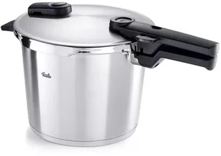 Vitaquick Premium Snelkookpan met Stoominzet en driepoot 10L von Fissler in Silber – Produktfoto 1 von 3