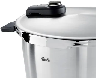 Vitaquick Premium Snelkookpan met Stoominzet en driepoot 10L von Fissler in Silber – Produktfoto 3 von 3