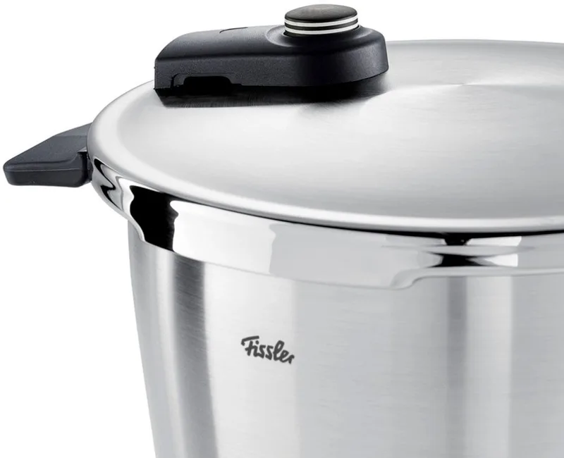 Vitaquick Premium Snelkookpan met Stoominzet en driepoot 10L von Fissler in Silber – Produktfoto 3 von 3