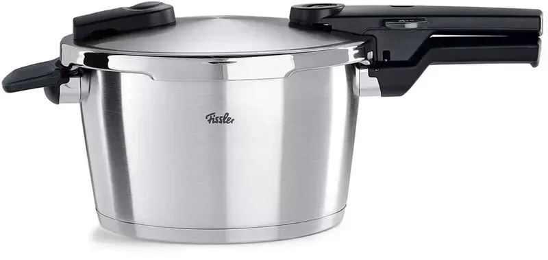 Vitaquick Premium Snelkookpan met Stoominzet en driepoot 4.5L von Fissler in Silber – Produktfoto 1 von 3