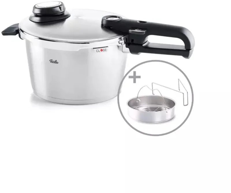 Vitavit Premium Snelkookpan - Met Inzet - 4,5L by Fissler in Silver – product photo 1 of 4