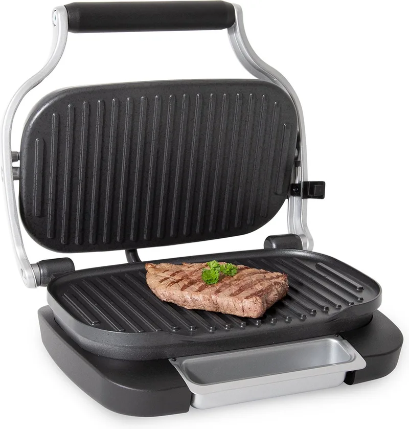 A203 - Contactgrill / Tafelgrill - Compact - Vaste platen - 1 à 2 personen - BPA free - Antraciet by Fritel in Black – product photo