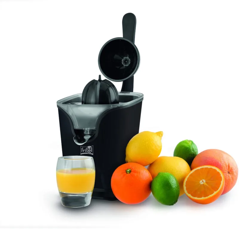 Citruspers CP 4178 - Elektrische Citroenpers / Sinaasappelpers - 2 Perskegels - Antidrup - 160W von Fritel in Mat zwart – Produktfoto