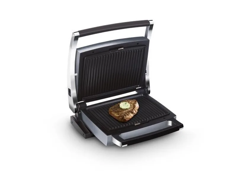 CW 2428 - Combi grill / Grilltoestel - Antiaanbak - BBQ functie (180°) - Zilver de Fritel en Noir – photo produit