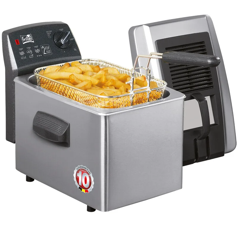 Friteuse - Turbo SF® 4170 - Friteuse met filterdeksel - Friteuse voor olie en vast vet - Friteuse voor 2-4 personen met kijkvenster - 2400 W - 3 L by Fritel – product photo