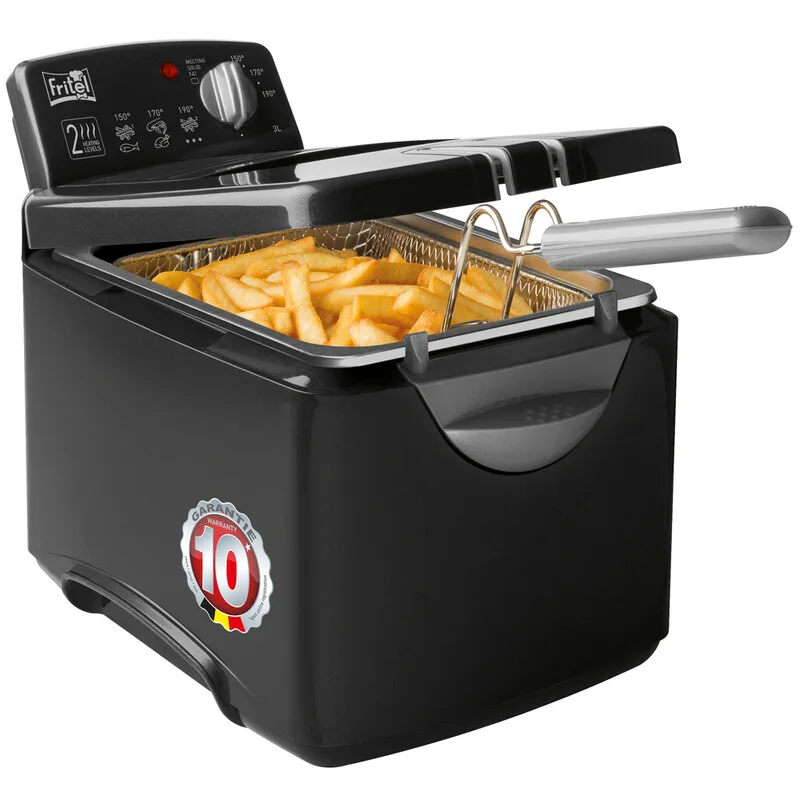 Friteuse - Turbo SF® 4178 - Friteuse met filterdeksel - Friteuse voor olie en vast vet - Friteuse voor 2-4 personen met kijkvenster - 2300 W - 3 L van Fritel – productfoto