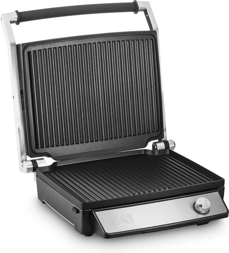 Grill GR 3495 Grilltastic® - XL Powergrill & BBQ - Elektrische Contactgrill 34x27 cm - 2400W - Uitneembare Platen - 180° Openklapbaar - Verticale Opberging von Fritel in Schwarz – Produktfoto