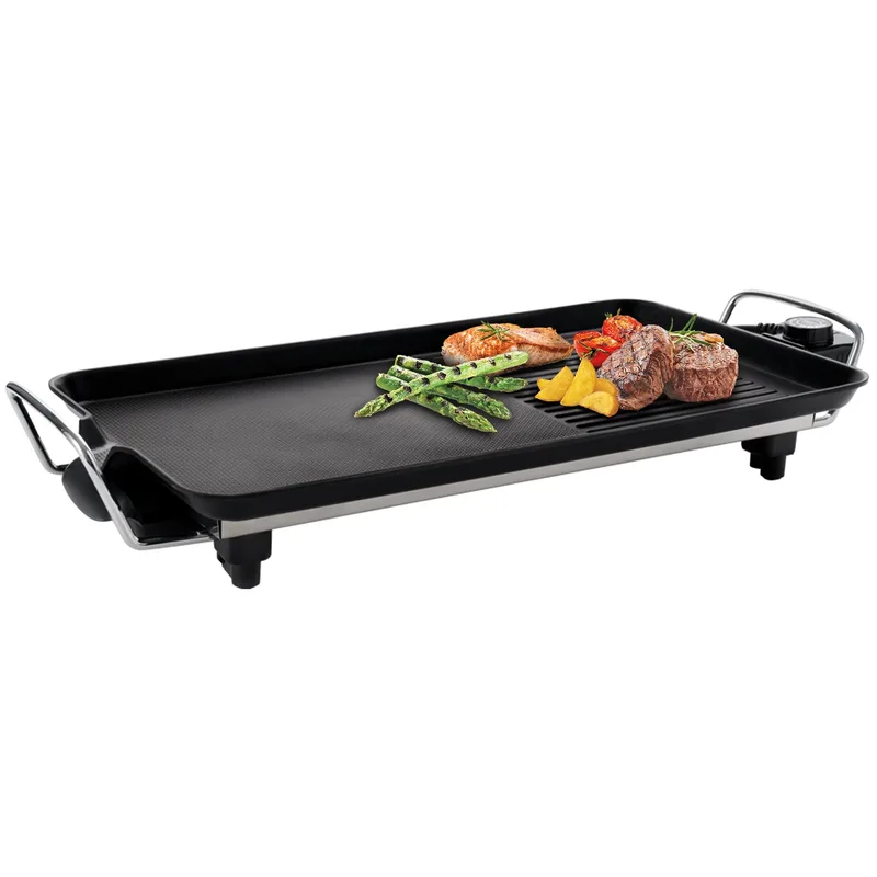 Grill Teppanyaki GT 1375 - Grill & Teppanyaki Bakplaat - 48 x 20 cm - 1360 W - 5 standen - 1-2 personen - PFAS-vrij van Fritel – productfoto