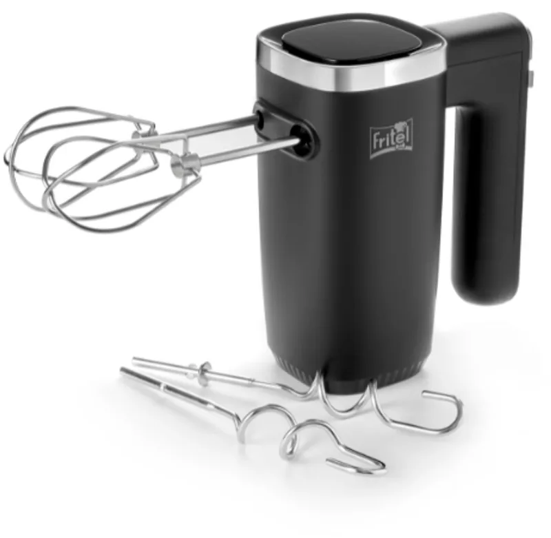 HB 3590 Handmixer – Elektrische Mixer met Deeghaken en Kloppers – 5 Snelheden + Turbo by Fritel in Black – product photo