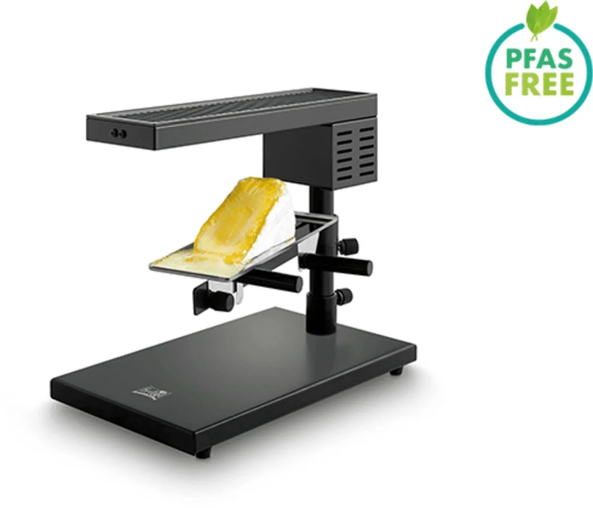 Kaasraclette CR 1895 - Zwitserse Kaasraclette + Grill - Raclettegrill / Kaas Gourmet Set - 0 - 310°C - 600W - PFAS-vrij - 4 Functies - 4 Pers. van Fritel in Zwart – productfoto