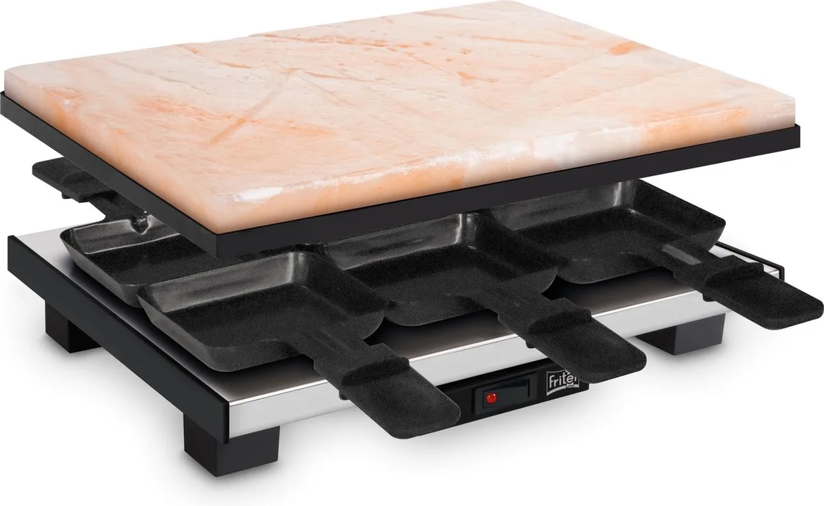 SR3150 Gourmetstel Racletteset met zoutsteen 6 personen de Fritel en Noir – photo produit
