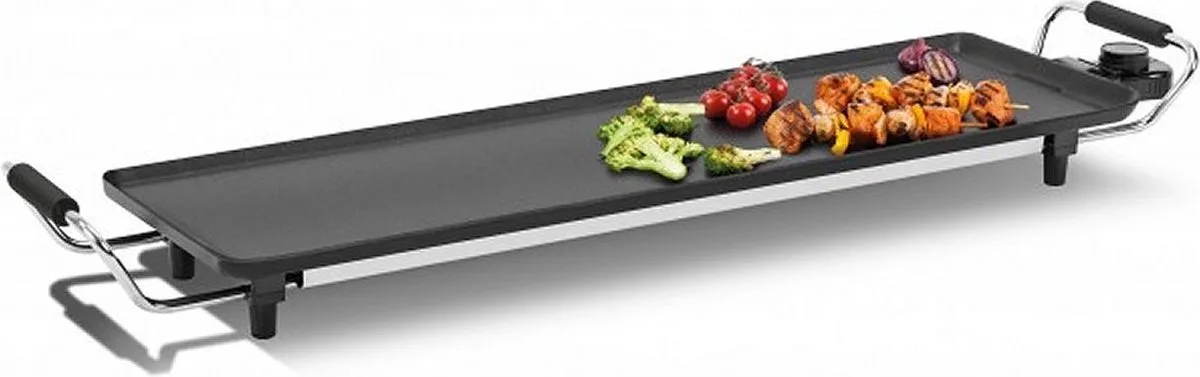 Teppanyaki TY 1689 - Bakplaat / Tafelgrill - 70x22 cm - 1800W - 5 Standen - 3 à 6 Pers. - Antiaanbak van Fritel in Zwart – productfoto