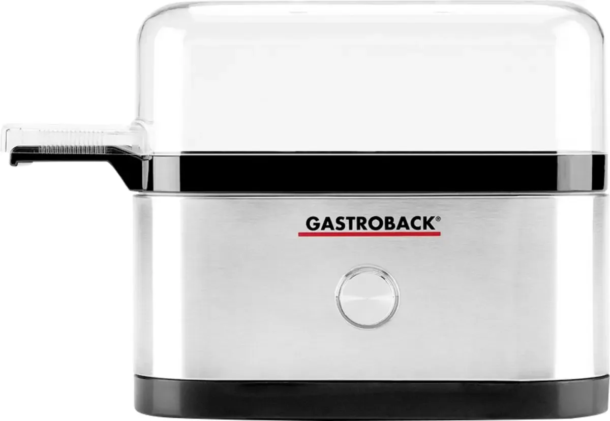 Design Eierkocher Eierkoker Zilver, Zwart, Transparant by Gastroback in Silver, Black, Transparent – product photo