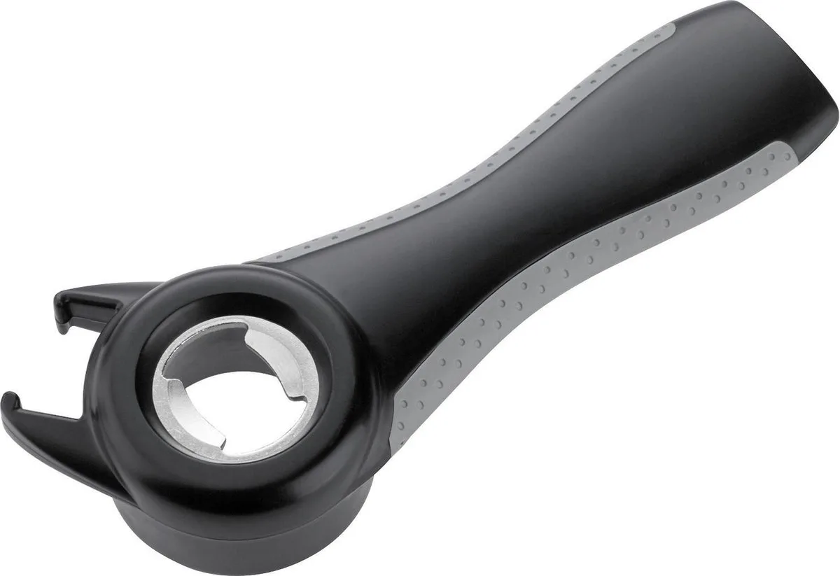 APERTO 5-in-1 Multifunctionele Opener – Pottenopener – Flesopener – Blikopener – Vaatwasserbestendig van GEFU in Zwart – productfoto
