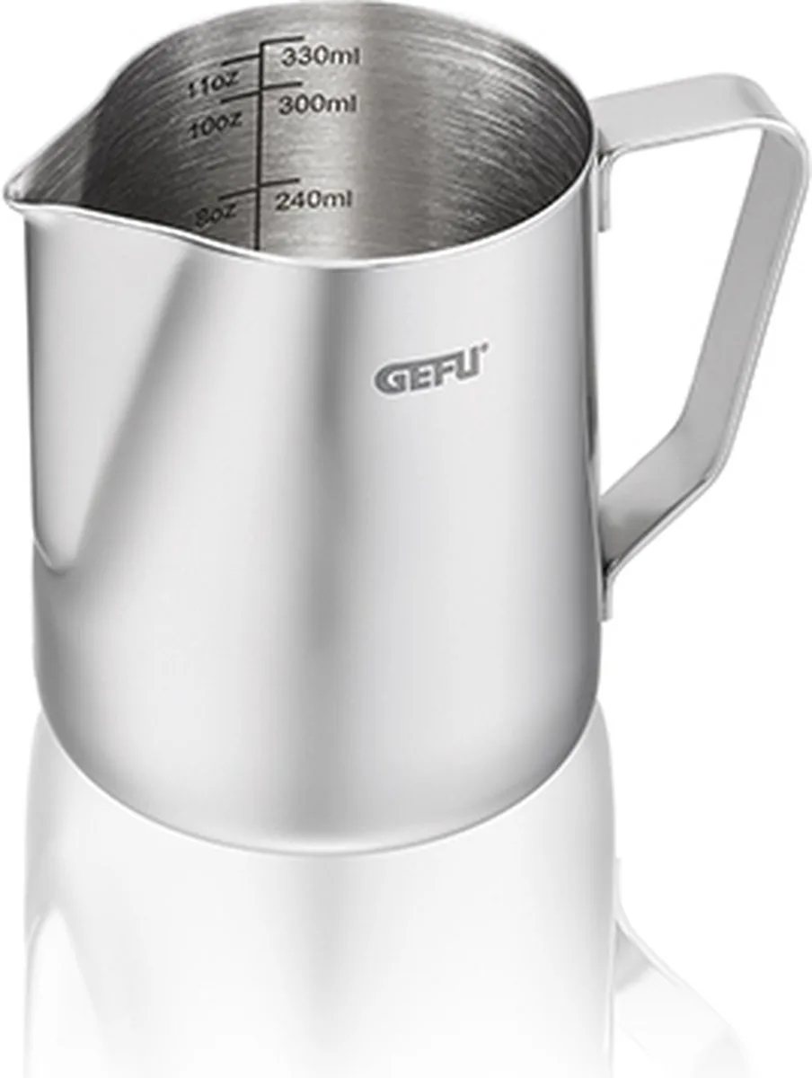 BARISTA Opschuimbeker - 350 ml - RVS Melkkan voor Latte Art från GEFU i Silver – produktbild